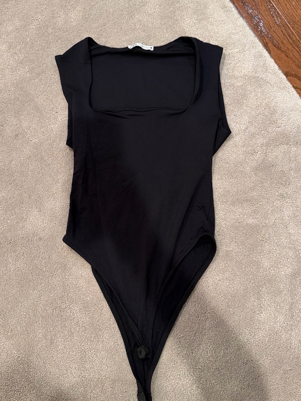 Zara Black Scoop-Neck Bodysuit